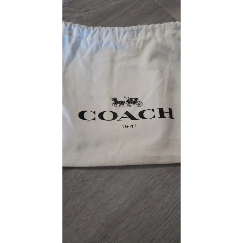 Coach 1941 White Cotton Drawstring Dust Bag Logo Storage Pouch 11x9